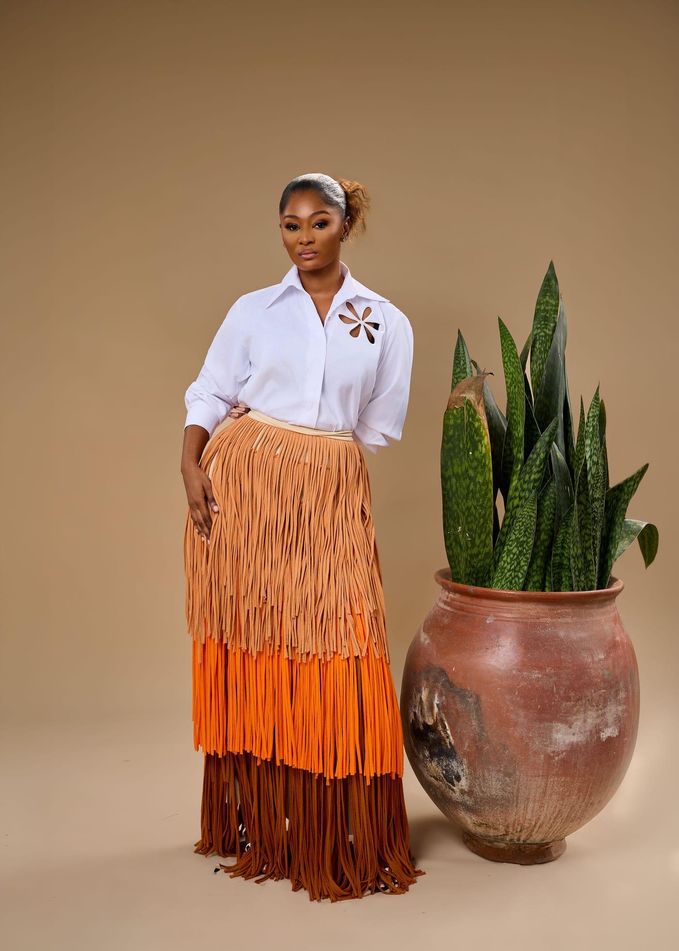 SAAAA BROWN VELVET - elegant brown velvet dress with flowing sleeves